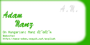 adam manz business card